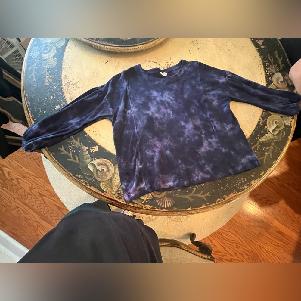 J. Jill Purple Tie-Dye Long Sleeve Top